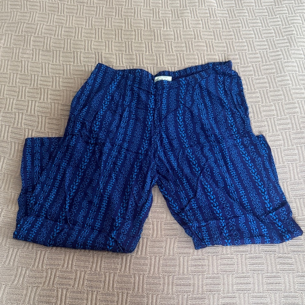 Blue Patterned Capris - image 1